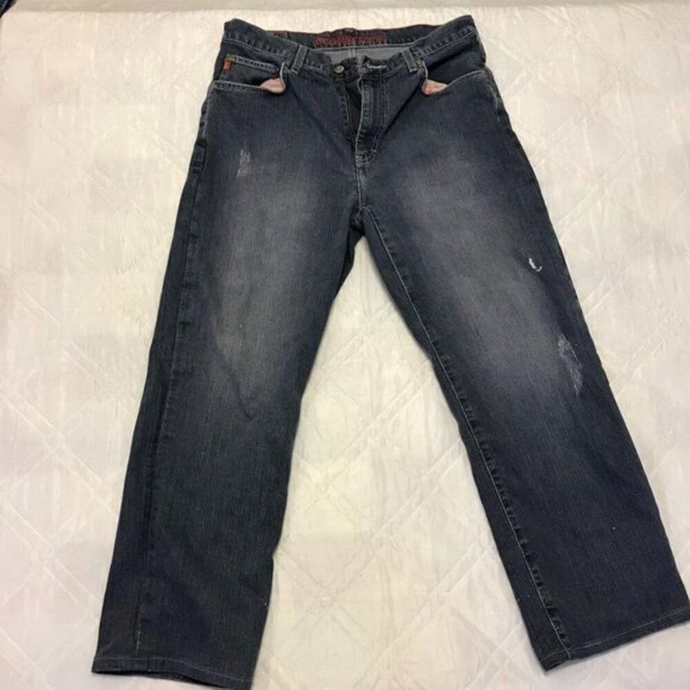 Cremieux distressed‎ loose blue jeans 34X28